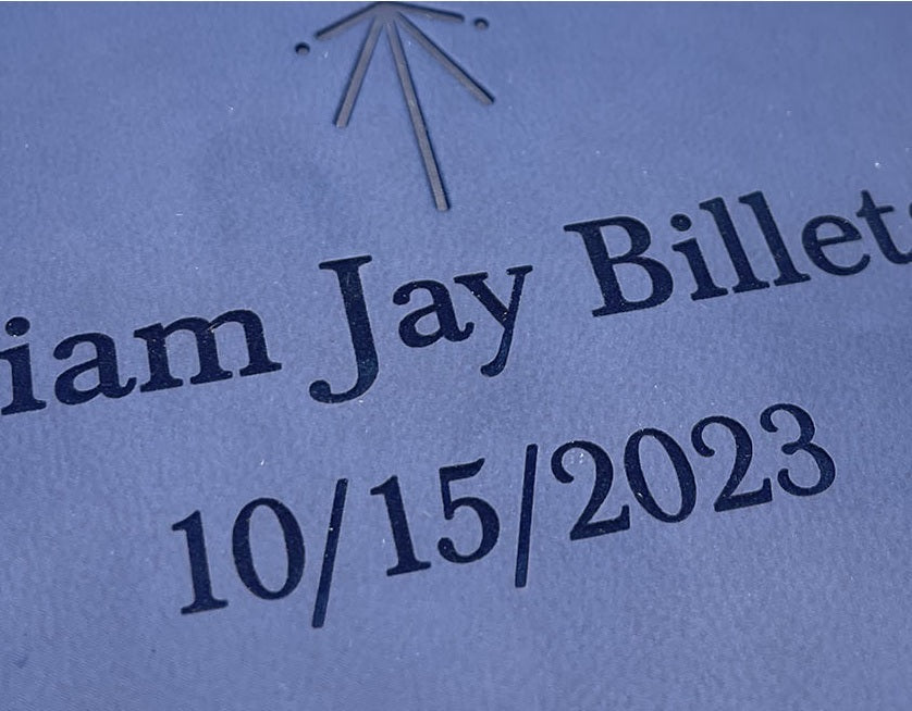 Actual personalization sample for this Bible
