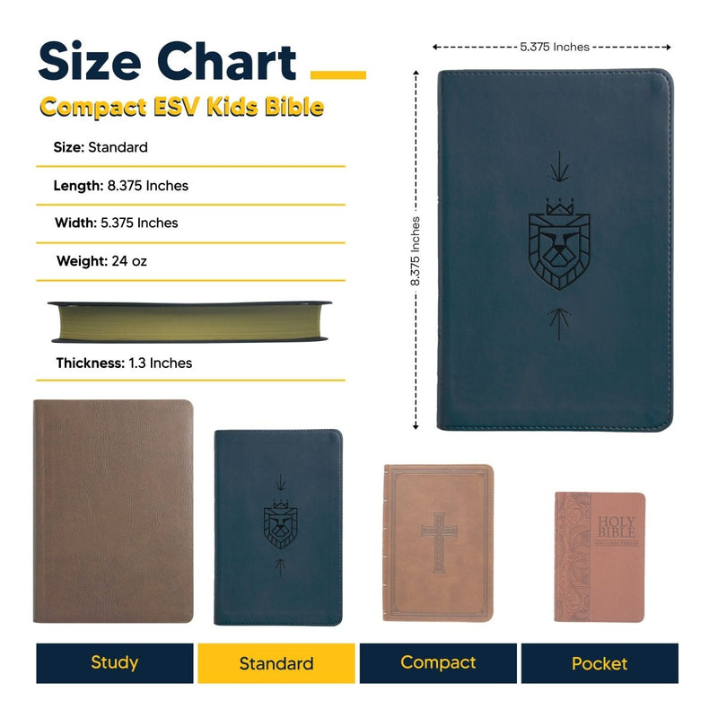 ESV Blue Compact Size Kids Holy Bible Large Print