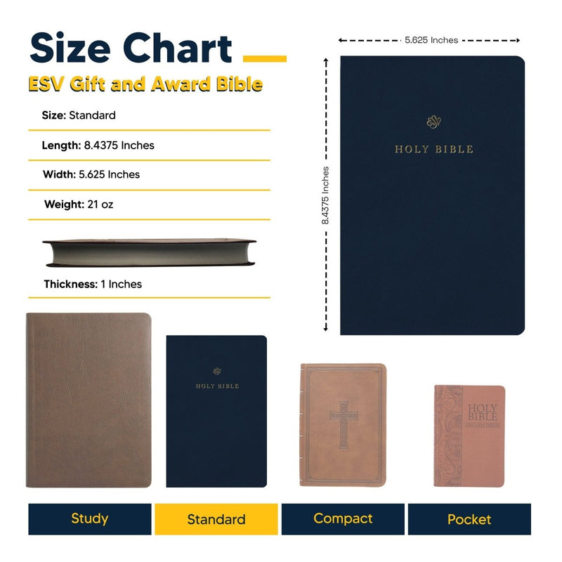 ESV Blue Standard Size TruTone Holy Bible Small Print