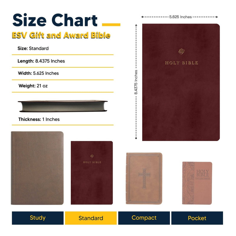 ESV Burgundy Standard Size TruTone Holy Bible Small Print