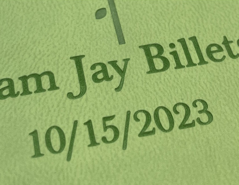 Actual personalization sample for this Bible