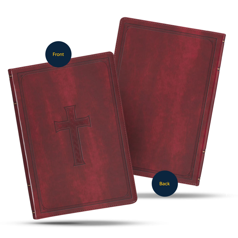 KJV Burgundy Study Size Holy Bible Giant Print