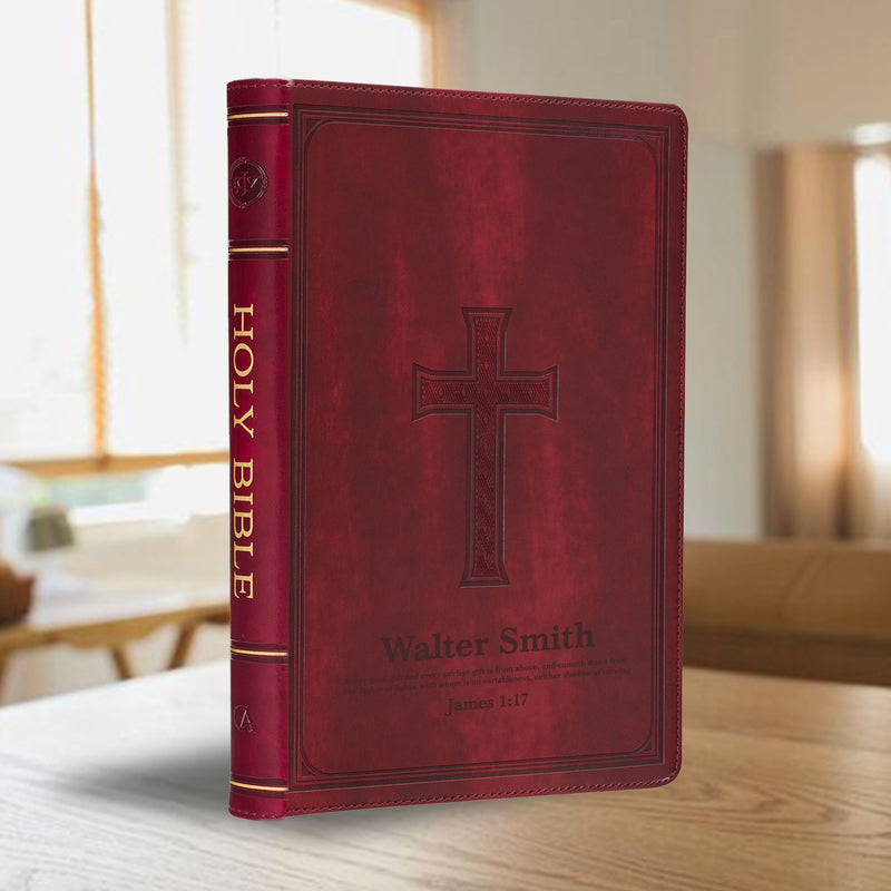 KJV Burgundy Study Size Holy Bible Giant Print