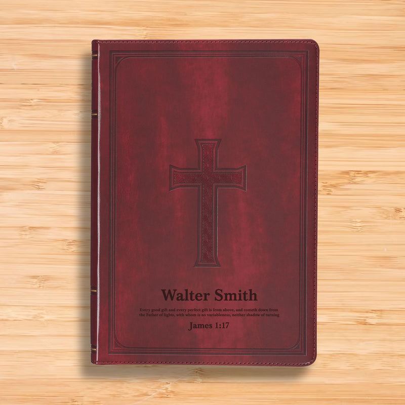 KJV Burgundy Study Size Holy Bible Giant Print