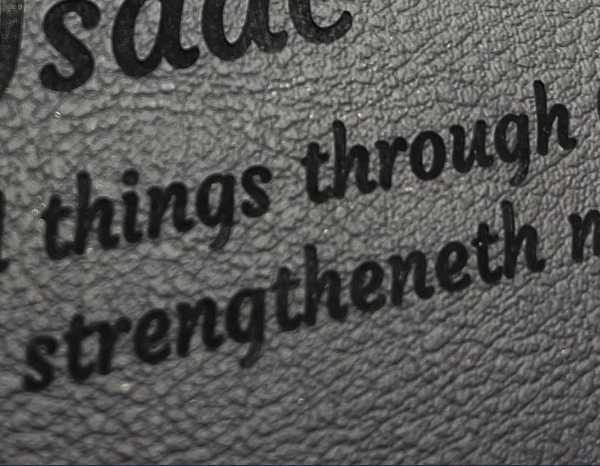 Actual personalization sample for this Bible