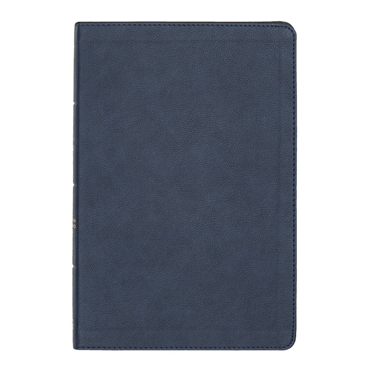Personalized CSB Thinline Bible Faux Leather Large Print Size Navy Blue| Shepherd Shelf