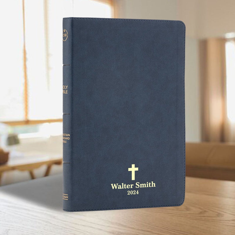 CSB Navy Blue Standard Size Holy Bible Large Print