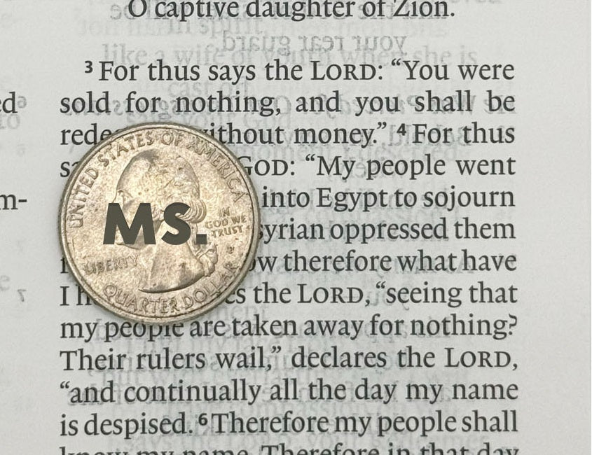 Print sample for this Bible