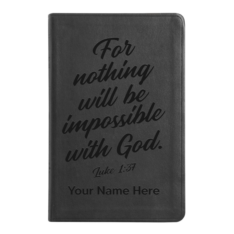 ESV Black Standard Size Thinline Holy Bible Large Print | Luke 1:37