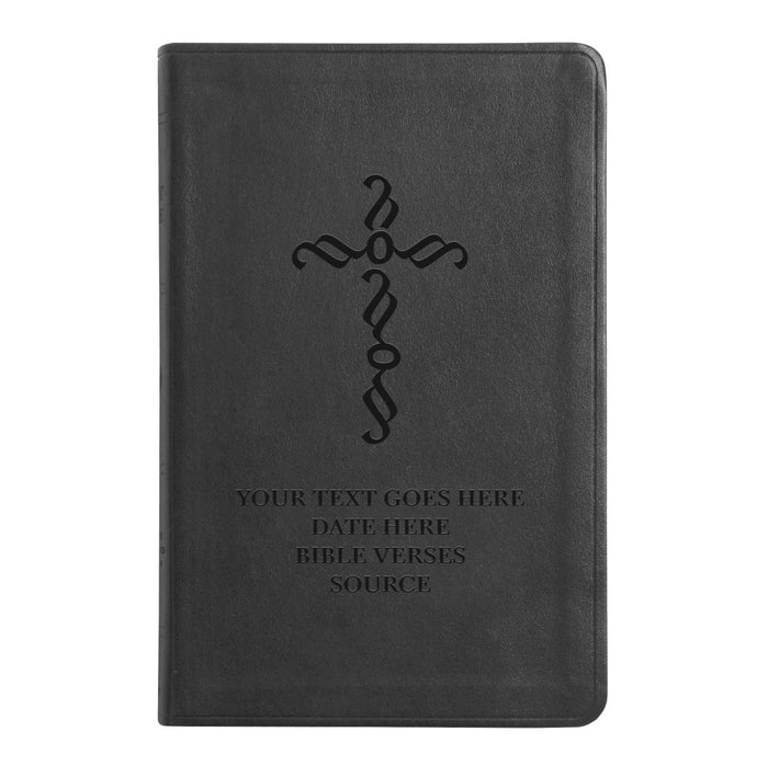 ESV Black Standard Size Thinline Holy Bible Large Print | Pen Stroke Cross