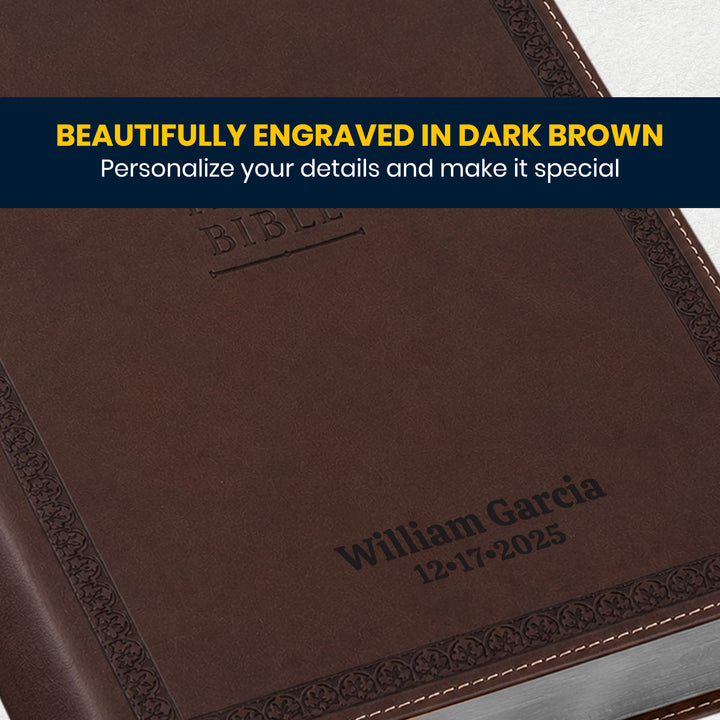 NIV Brown Standard Size Thinline Holy Bible Large Print Value Edition - Second Image
