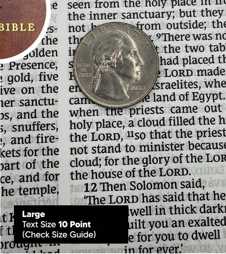 Print sample for this Bible