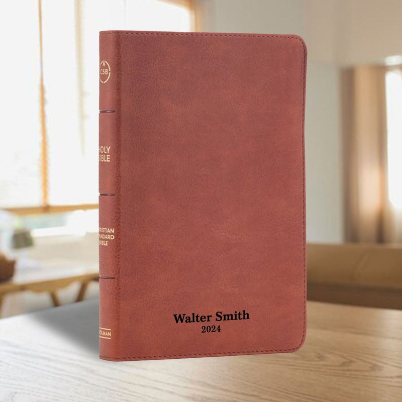 CSB Light Brown Standard Size Holy Bible Medium Print