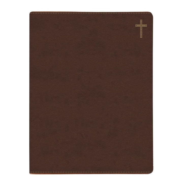 NIV Brown Standard Size Journaling Holy Bible Medium Print | Scripture Art Collection