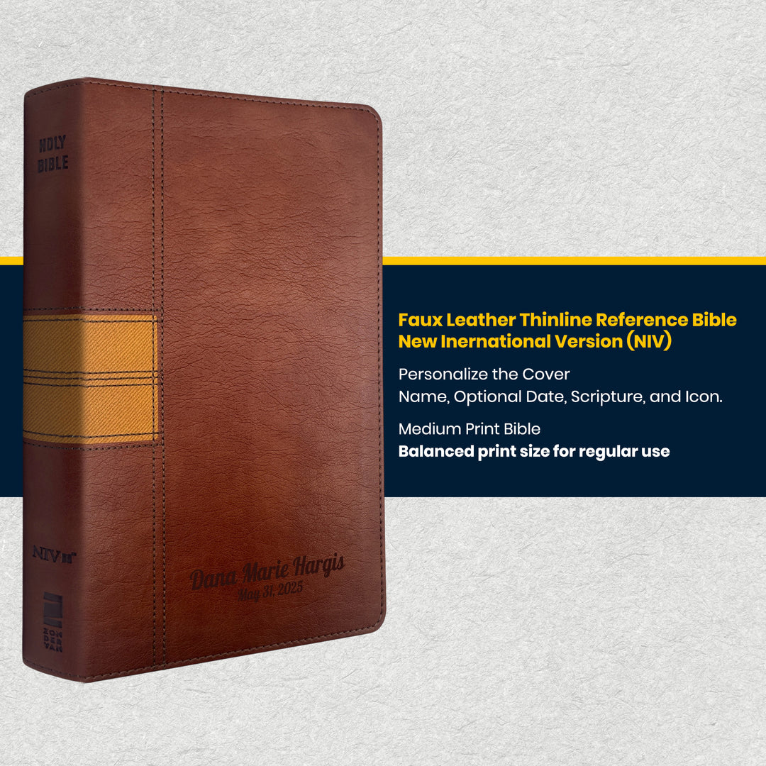 Custom NIV Center Column Reference Holy Bible Medium Print - Lifestyle Image 2