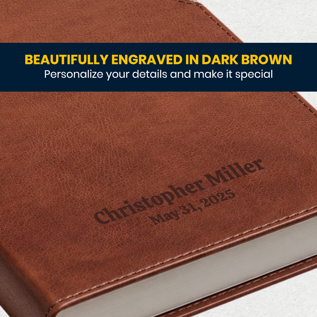NIV Brown Standard Size Thinline Holy Bible Medium Print - Second Image