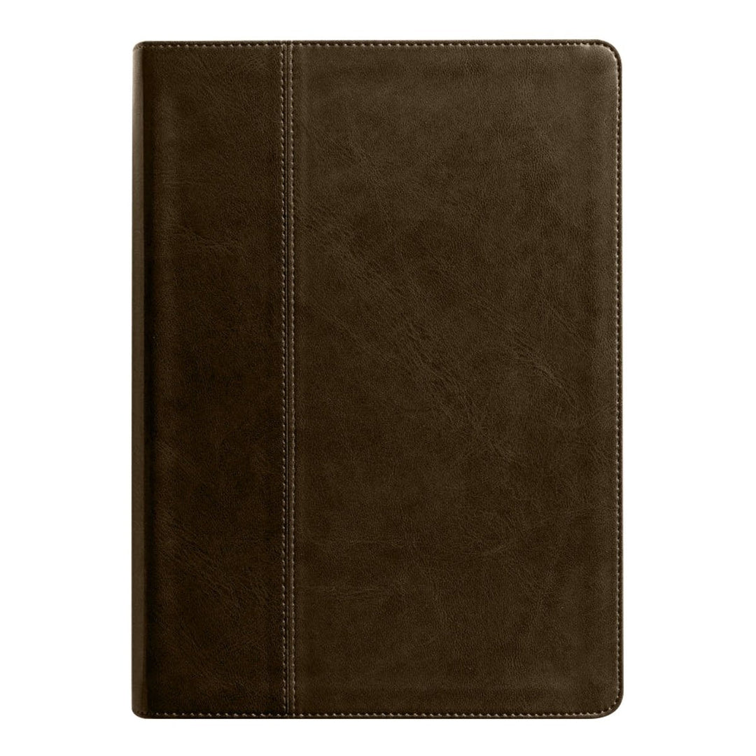 NLT Brown Standard Size Holy Bible Medium Print | Philippians 4:6