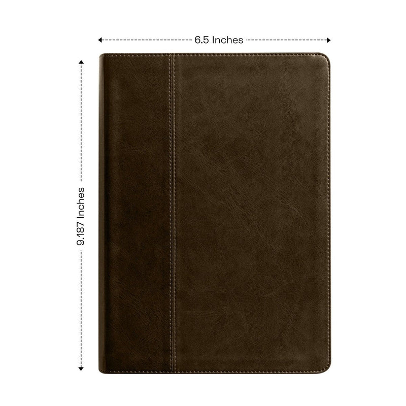 NLT Brown Standard Size Holy Bible Medium Print | Your Photo Here
