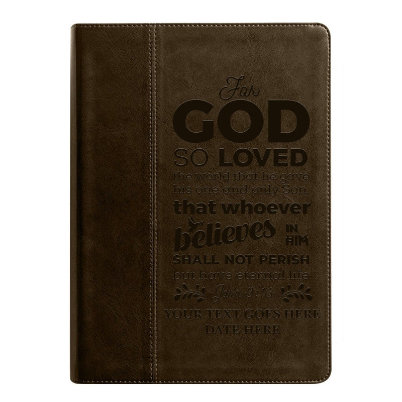NLT Brown Standard Size Holy Bible Medium Print | John 3:16