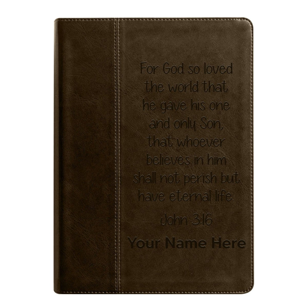 NLT Brown Standard Size Holy Bible Medium Print | John 3:16_Study 1