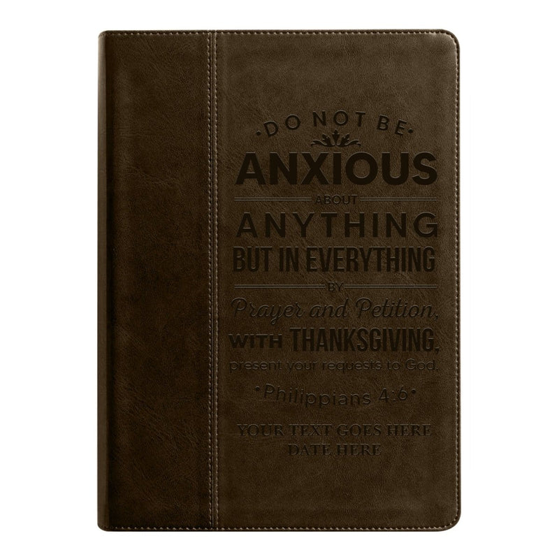 NLT Brown Standard Size Holy Bible Medium Print | Philippians 4:6