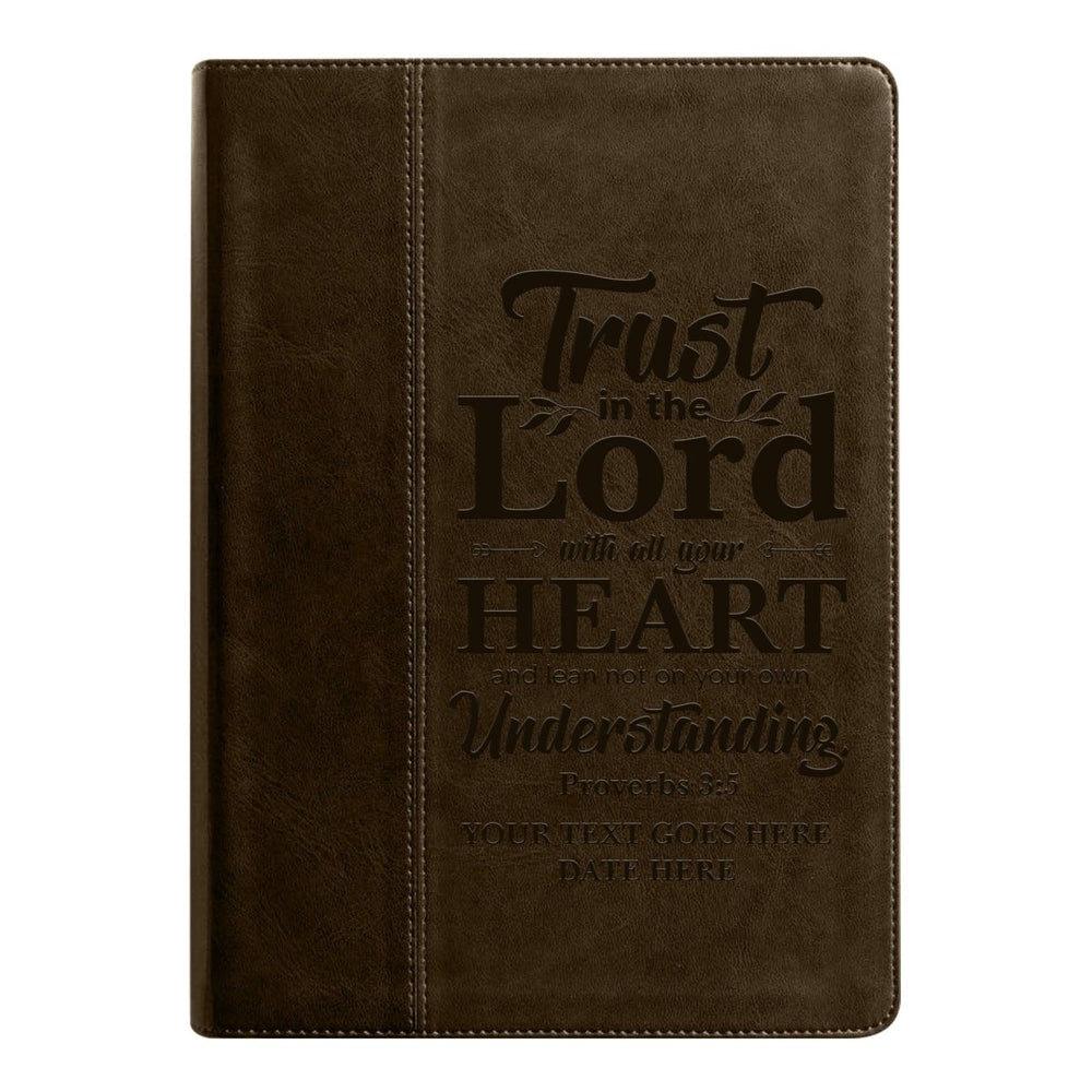 NLT Brown Standard Size Holy Bible Medium Print | Proverbs 3:6