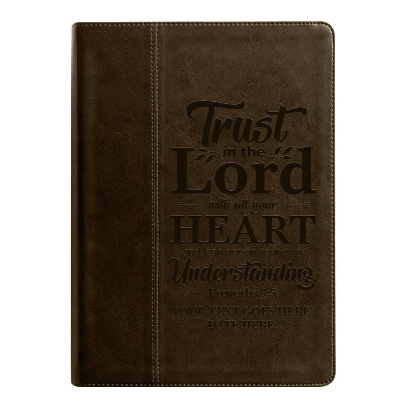 NLT Brown Standard Size Holy Bible Medium Print | Proverbs 3:6