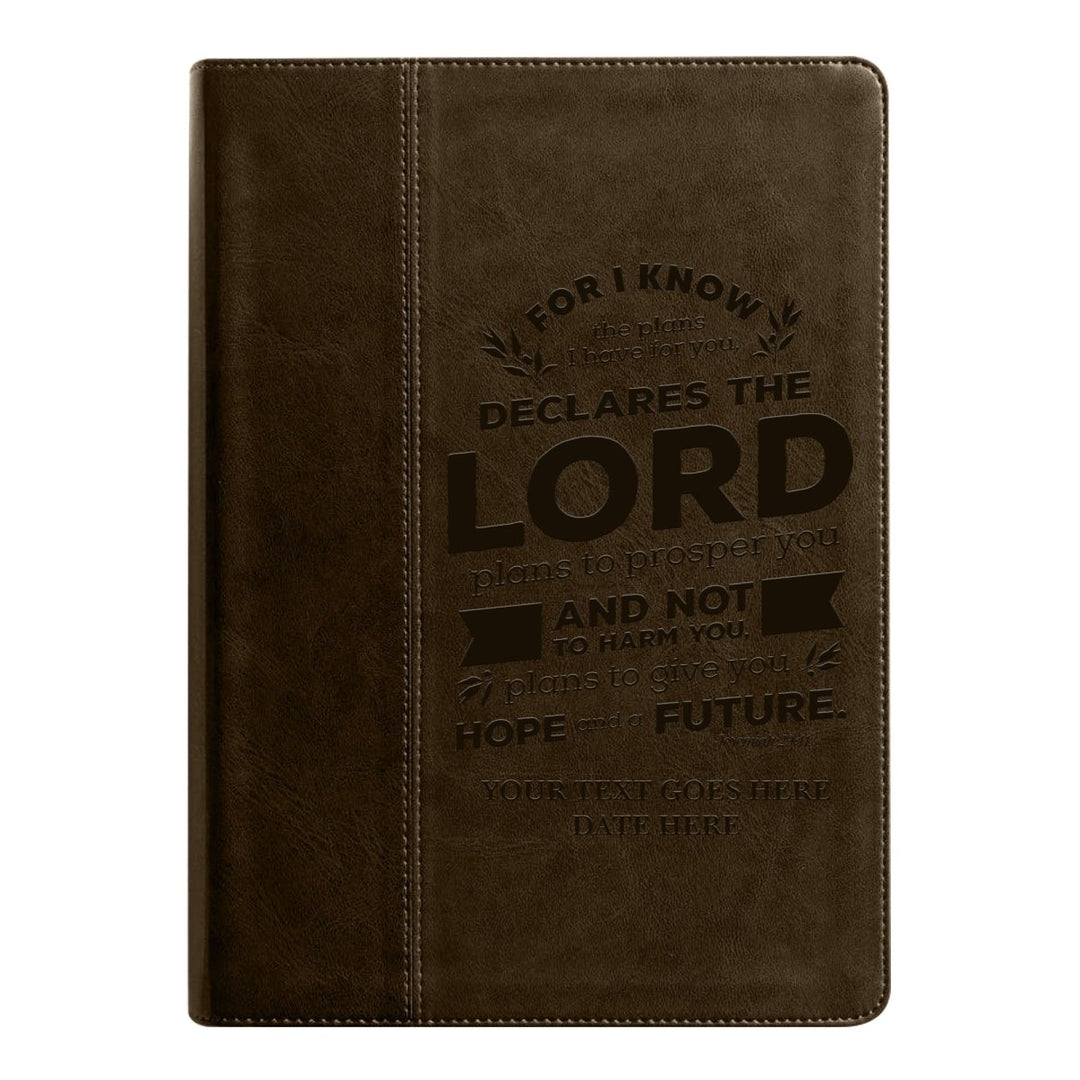 NLT Brown Standard Size Holy Bible Medium Print | Jeremiah 29:11