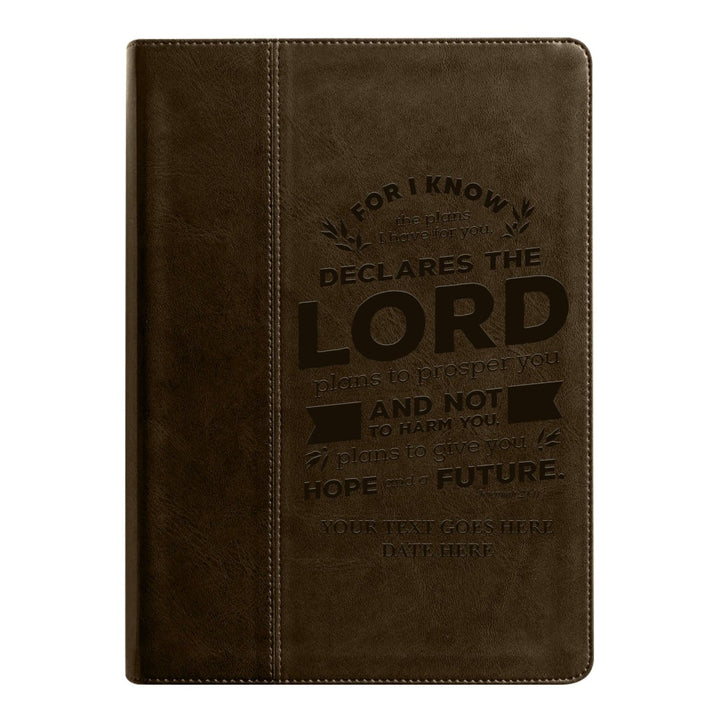 NLT Brown Standard Size Holy Bible Medium Print | Jeremiah 29:11