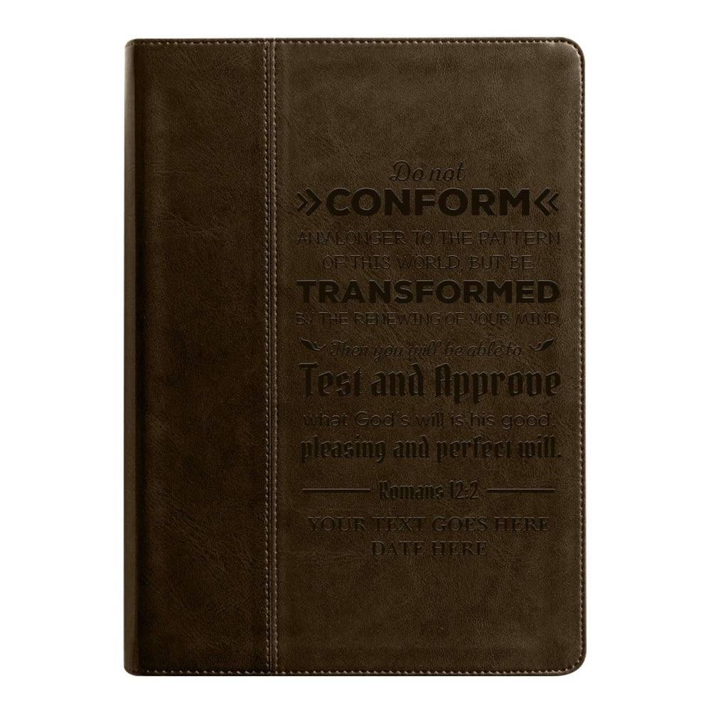 NLT Brown Standard Size Holy Bible Medium Print | Romans 12:2