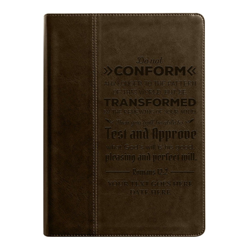 NLT Brown Standard Size Holy Bible Medium Print | Romans 12:2