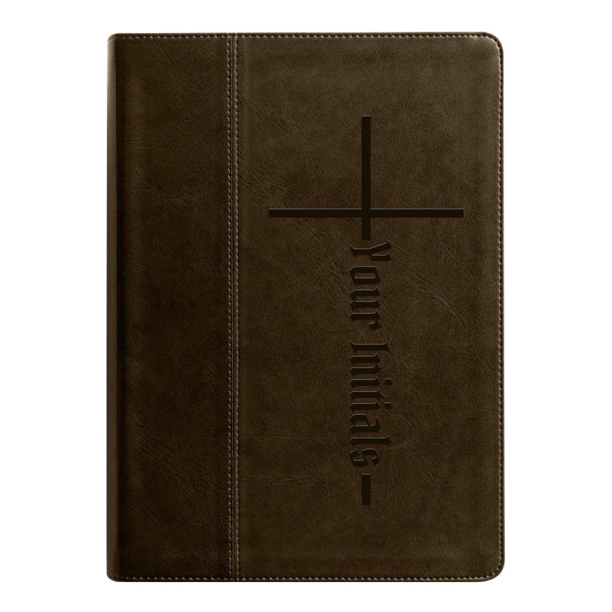 NLT Brown Standard Size Holy Bible Medium Print | Christian Cross
