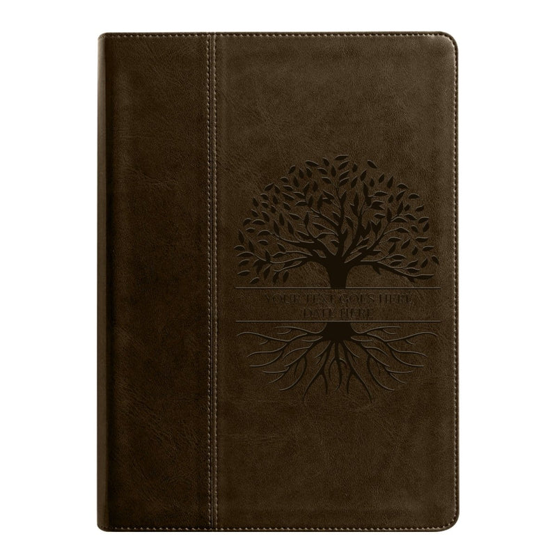 NLT Brown Standard Size Holy Bible Medium Print | Tree of Life