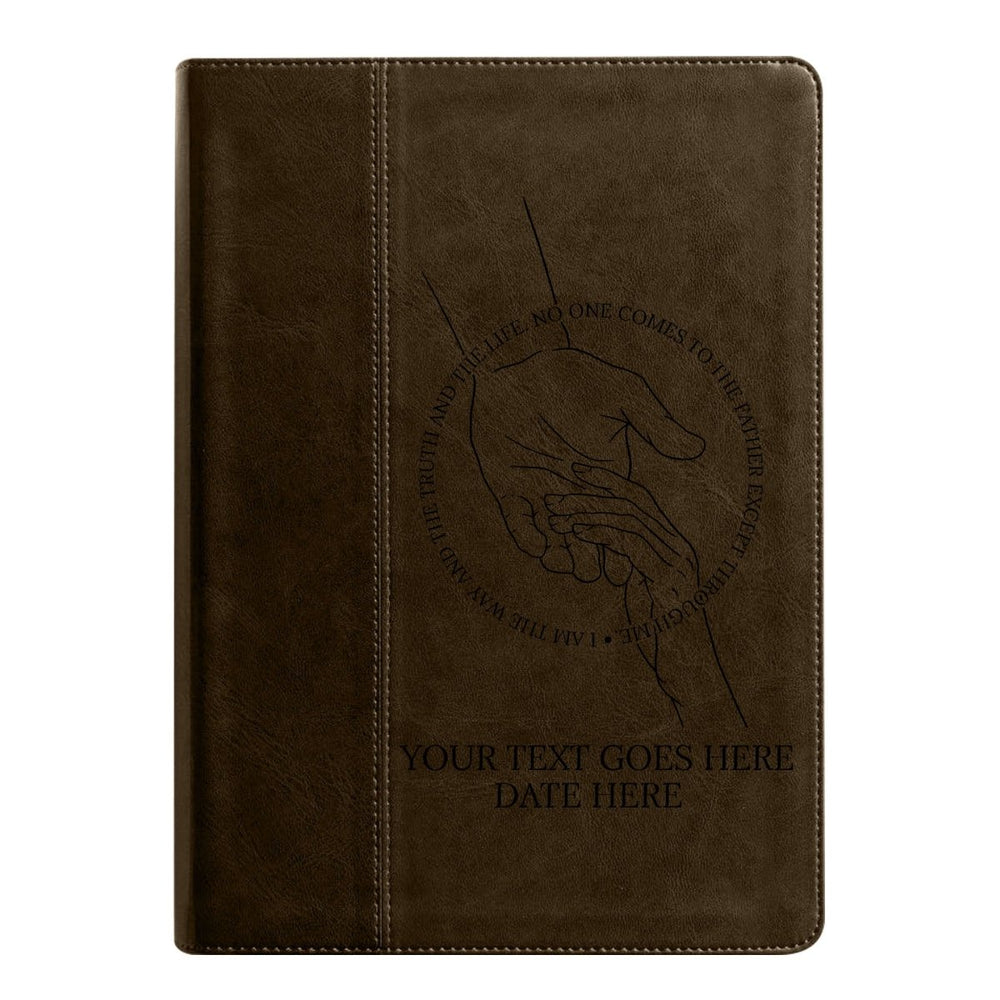 NLT Brown Standard Size Holy Bible Medium Print | Helping Hand