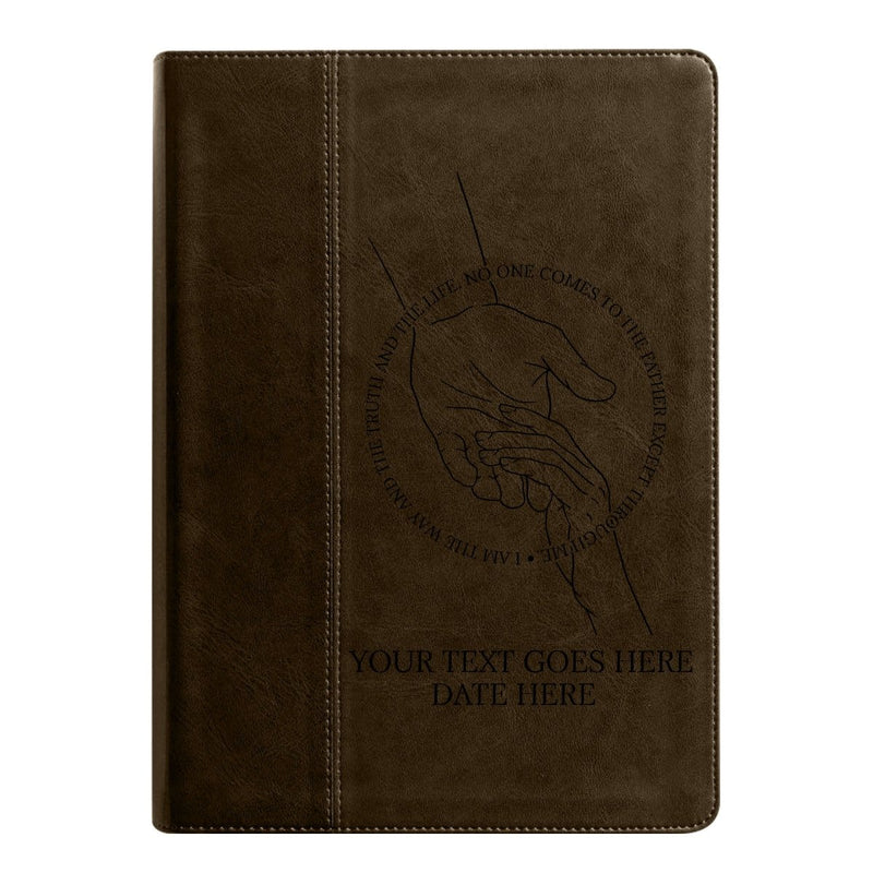 NLT Brown Standard Size Holy Bible Medium Print | Helping Hand