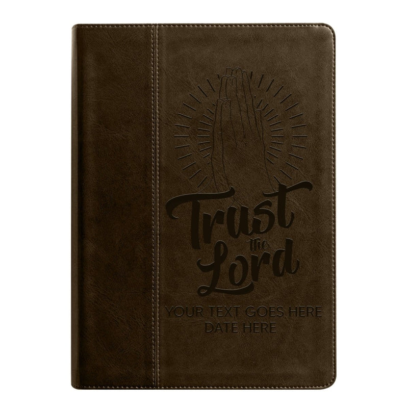 NLT Brown Standard Size Holy Bible Medium Print | Trust The Lord