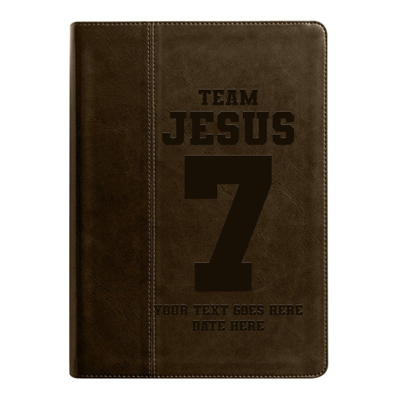 NLT Brown Standard Size Holy Bible Medium Print | Team Jesus Bible