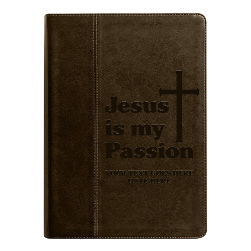 NLT Brown Standard Size Holy Bible Medium Print | Jesus is my Passion