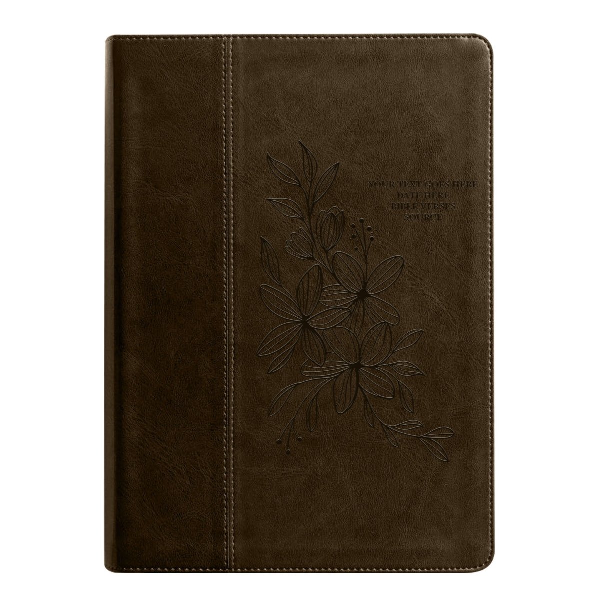 NLT Brown Standard Size Holy Bible Medium Print | Hyacinth