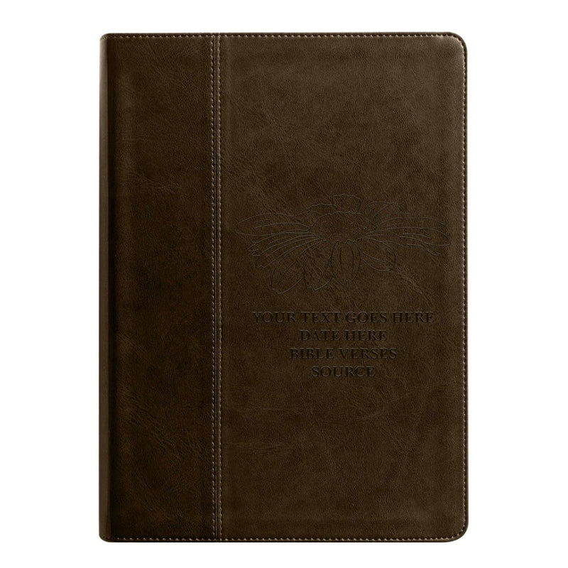NLT Brown Standard Size Holy Bible Medium Print | Daisy