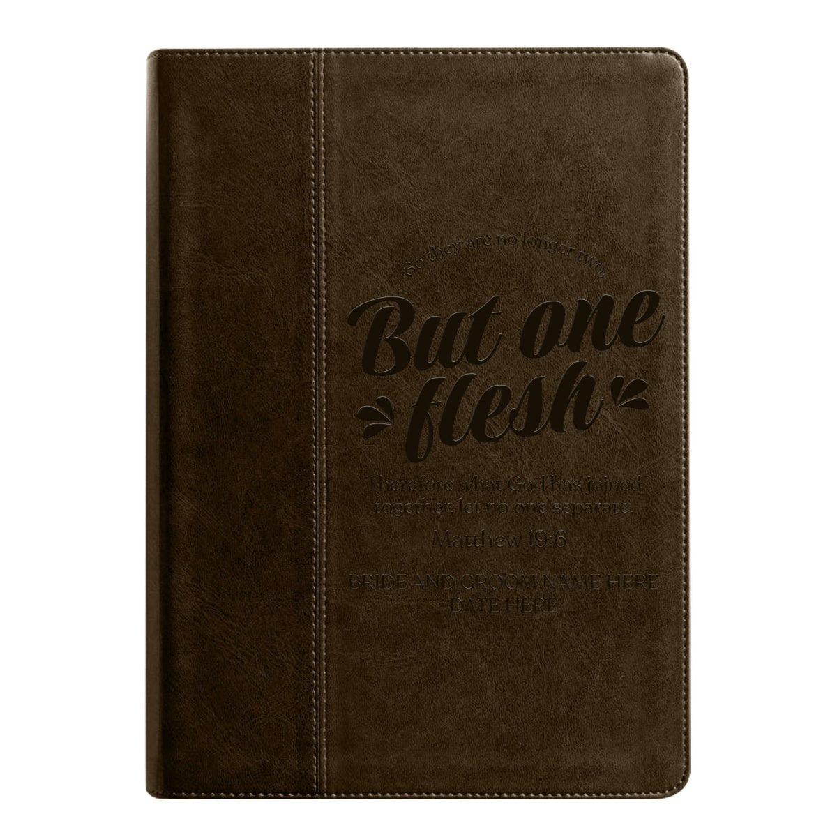 NLT Brown Standard Size Holy Bible Medium Print | Matthew 19:6