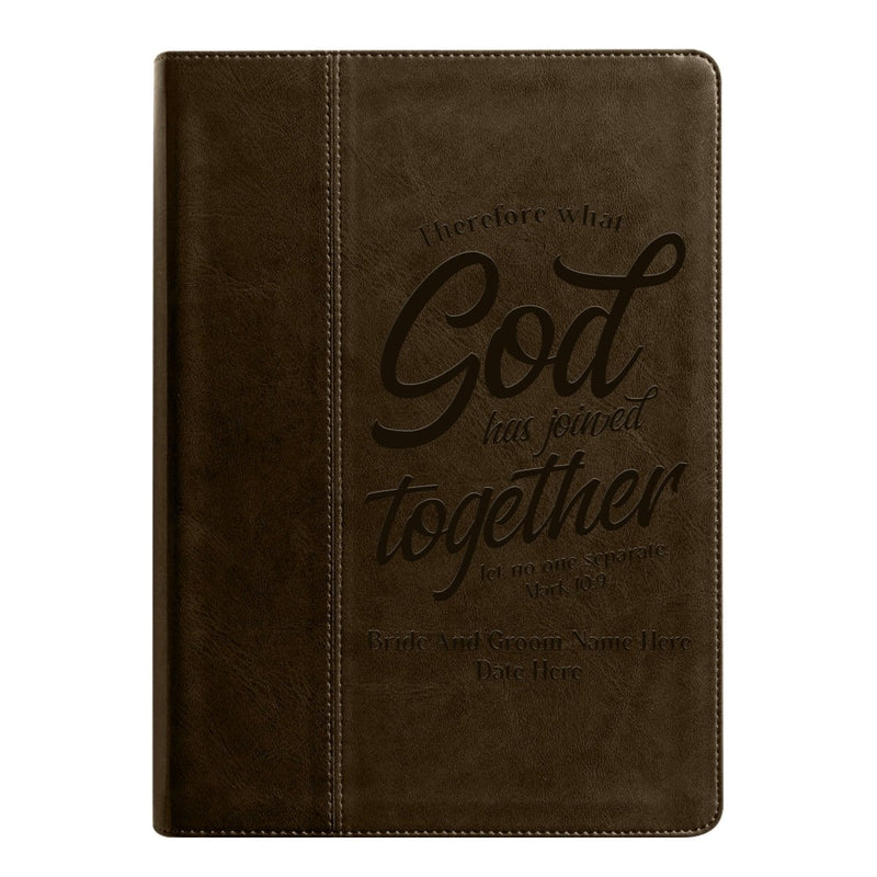 NLT Brown Standard Size Holy Bible Medium Print | Mark 10:9