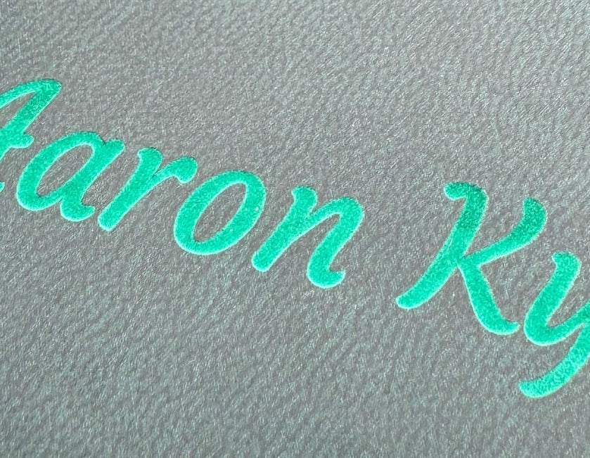 Actual personalization sample for this Bible