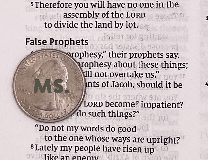 Print sample for this Bible