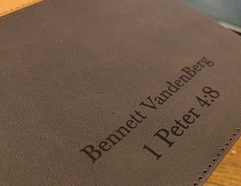 Actual personalization sample for this Bible