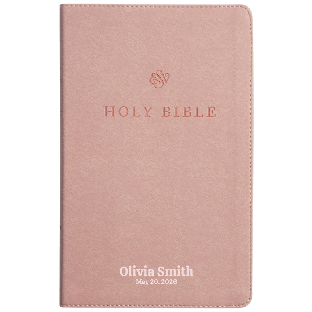 ESV Pink Standard Size Premium Holy Bible Small Print
