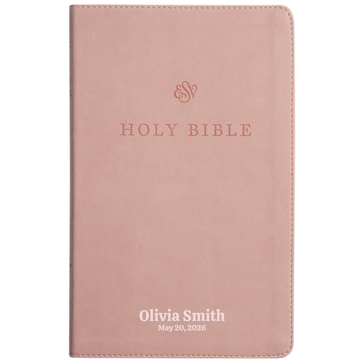 ESV Pink Standard Size Premium Holy Bible Small Print