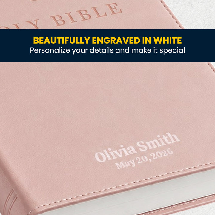 ESV Pink Standard Size Premium Holy Bible Small Print