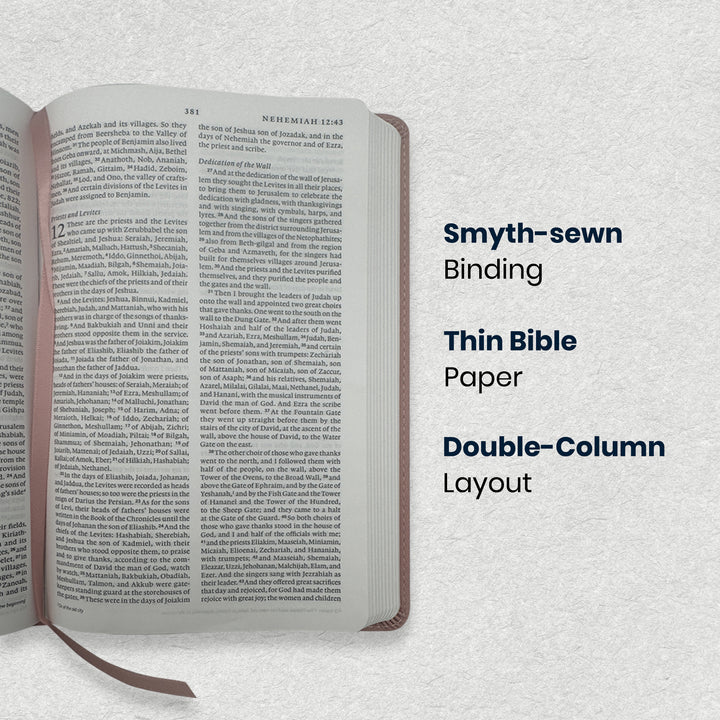 ESV Pink Standard Size Premium Holy Bible Small Print
