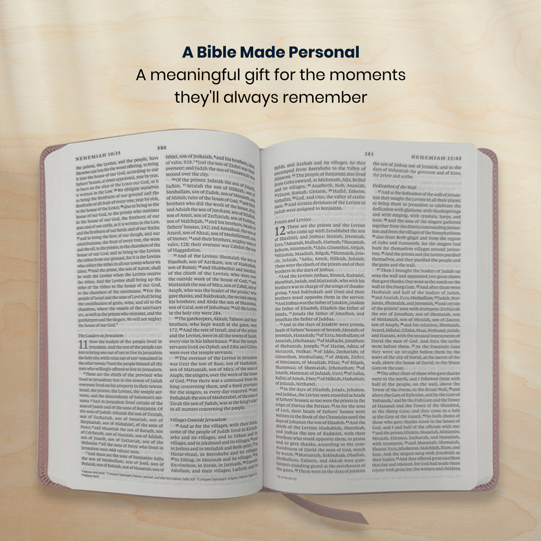 ESV Pink Standard Size Premium Holy Bible Small Print